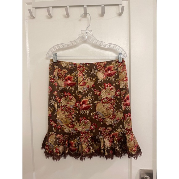 Dresses & Skirts - Vintage Y2K Silk Nanette Lepore Mini Skirt Mobwife Business Beachy